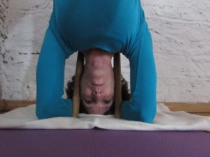 headstand with dowels
